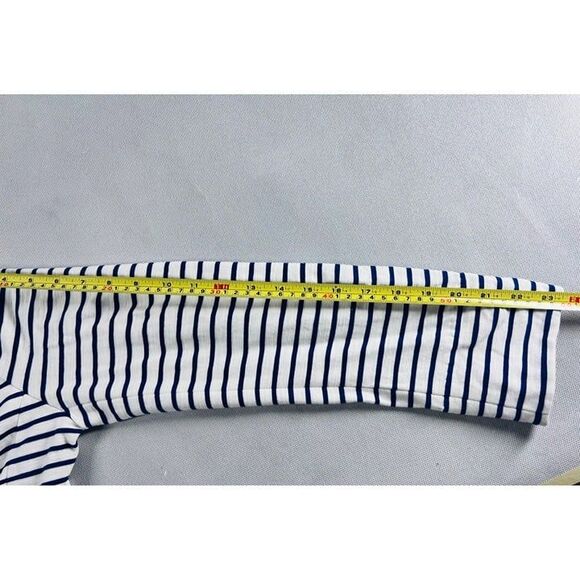 J.Crew Maritime Blazer In Dragonfly Blue Striped Cotton Knit Jacket M - Picture 11 of 12